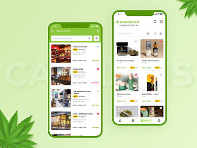 Online Cannabis Store cannabis cannabis app cannabis design card design cards ui home page list ui list view listing marijuana marijuana app marijuana design marijuana logo online marijuana search weed weed app weed design weeding weeds