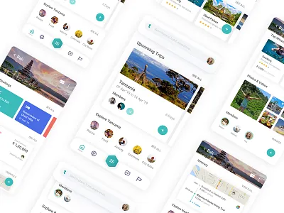 TravelOn - Mobile App UI android bills case study destination flights hotel mobile place tourism travel travel app trips ui ui design ux ux design