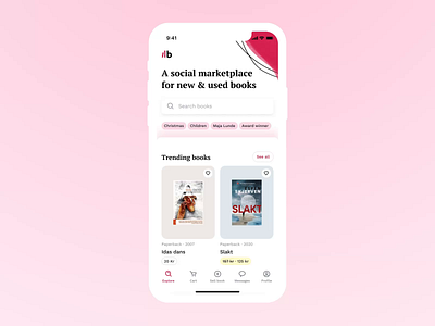 Bookis App Redesign - Buy Used Flow animation app clean design ios layout minimal mobile ui ux