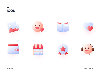 Realistic icons app design icon ui 插图