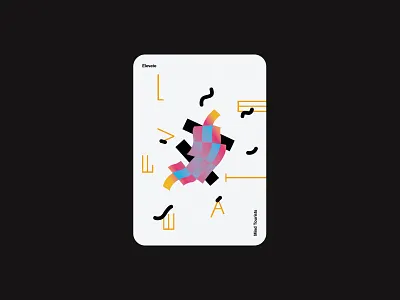 Mind Tourists Cards Elevate bauhaus branding cards design flat geometric gradient illustration minal minimal minimalism minimalistic music playing portfolio poster shape typography vector