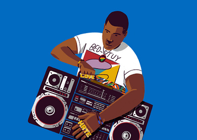 Do the right thing - Radio Raheem 80s style brooklyn ny cinema dotherightthing draw fanart hiphop illustration procreate spike lee