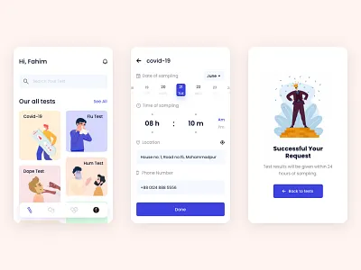 Medical App Test Part design ui ux