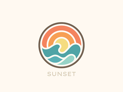 Sunset beach sea sunset wave