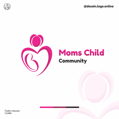 Moms Child Community design flat flat design icon illustration logo logo design logotype minimal vector