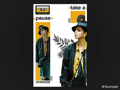 Take A Pause - Poster Design collage collageart colour colourscheme design designfeed dribbble dribbble best shot elements graphic graphic design graphicdesign layout poster poster a day poster art poster design posterdesign posters print design