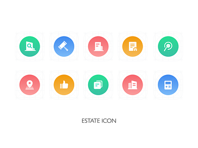 ESTATE ICON app app design branding design icon icon design icon set iconography icons logo ui ux