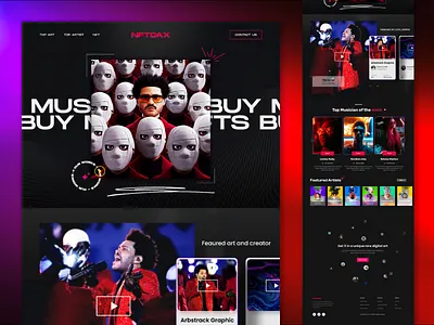 NFT Marketplace Website digital art nft nft market nft marketplace nft ui nft web nft website opensea redesign web design
