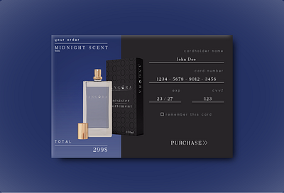 Credit Card Checkout DailyUI #002 100daychallenge checkout page creditcard form parfume