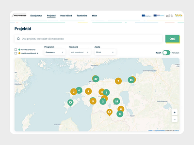 Archimedes Map to List toggle animation filters interaction interaction animation list map search table ui ux uxui zoom