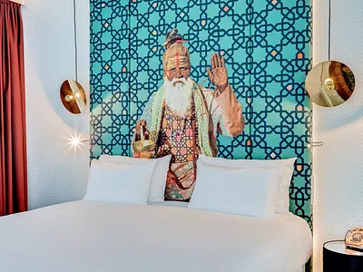 HEADBOARD DESIGN FOR SOUTH EAST ROOM art collage collageart hotel hoteldesign mural mural design muralart muralist