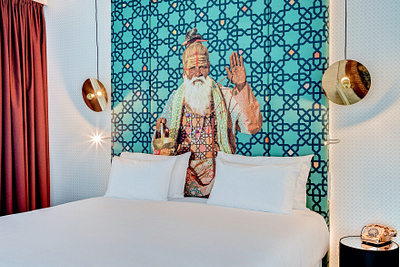 HEADBOARD DESIGN FOR SOUTH EAST ROOM art collage collageart hotel hoteldesign mural mural design muralart muralist