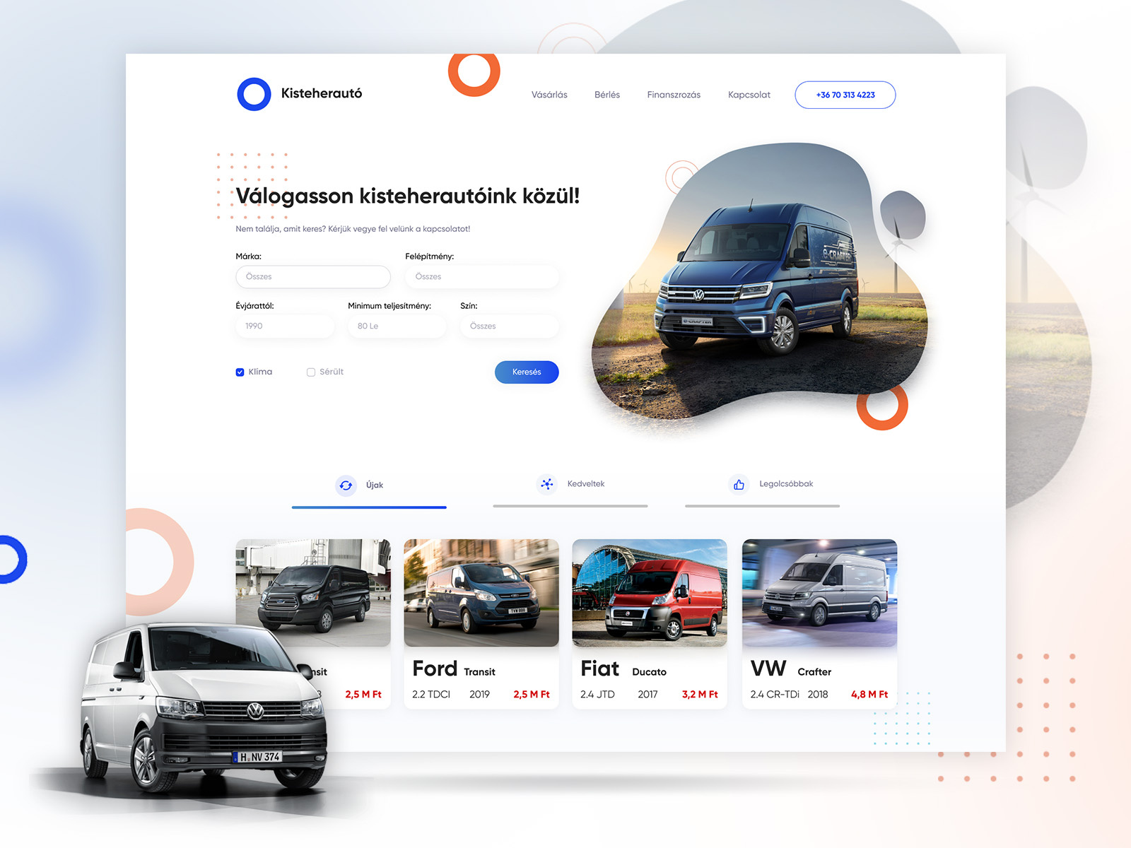 Example of Furgon commerce website