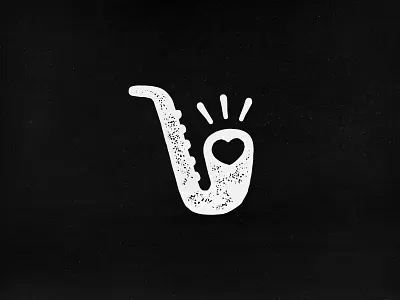 Saxophone Heart Logo branding heart logo logo design logodesign love music musician rejected rejected logo sax saxophone saxophonist stamp