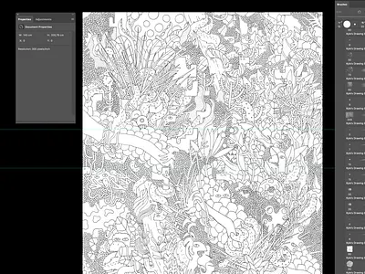 [process] animals black black white character creative design doodle doodles doodling drawing fabric fashion handdrawing illustration maximal nature pattern patterns process