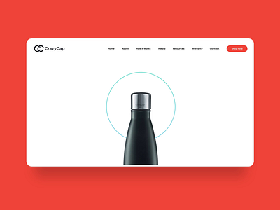 CrazyCap Bottle - website concept animation bottle crazycap landing motion ui vensko water web design website