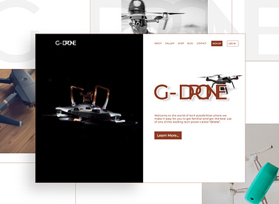 G Drone layout 1 design product design ui uiux ux web design