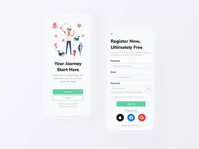 Daily UI 001 - Sign Up Page dailyui dailyui 001 motivation app sign up uidesign