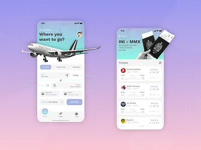Flights/tickets app airline airplane airport app booking branding figma flight booking flights ios passenger passport plane ticket booking tickets trip ui uidesign ux uxdesign