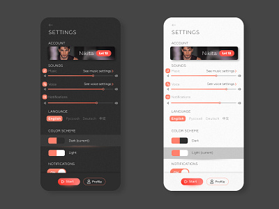 Settings Page / Workout app daily design fitness ui ux web workout