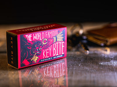 Key Bite Packaging bold hand drawn hand lettering illustration illustrator logo magic trick neo trad packaging panther product design retro typography vintage