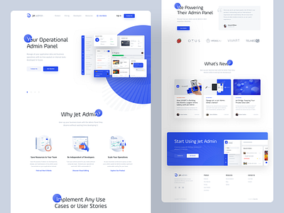 Jet Admin - Landing Page admin admin panel analytics behance business clean creative dashboard dashboard ui grid interface landing landing page product statistics tool ui ux web webdesign