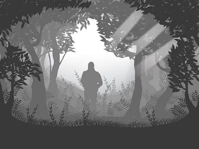 walking in the forest