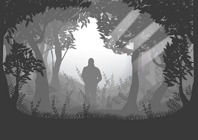 walking in the forest