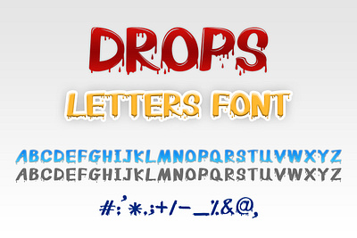 Drops Letters Font 3d shadow font blood fonts blood splatter font bubble shadow font drip fonts dripping font drop shadow letters font font of water halloween blood font juicy fonts ketchup font liquid fonts oil font quantify bold font scary font underwater fonts water bubble font water drops font wet ink font