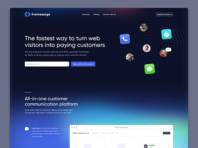 💭 Live Message design homepage icon design icons interface marketing homepage space ui user experience user interface ux website design website designer