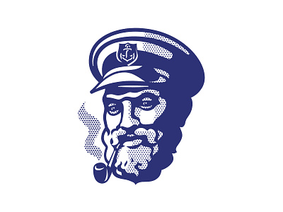 Seaman Sully's Spirits anchor branding captain classic custom identity illustration logo nautical old retro seaman smoking typogaphy vector vintage