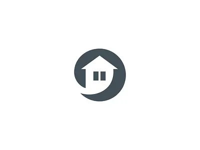 House design flat graphic home house icon illustration logo mark negative space vector