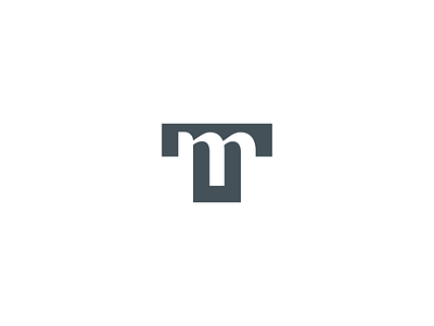 TM design flat graphic icon illustration lettermark logo mark negative space tm vector