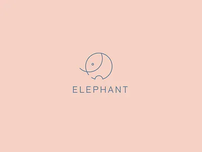 Elephant branding clean flat geometric graphic design identity logo logo design logotype minimalistic