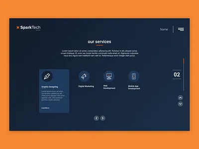 Software Services Section interface it company simple design software company ui ux website design