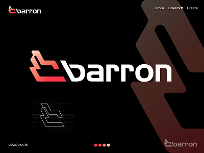 Barron Logo concept b real estate brand identity branding construction creative credit repair crypto ecommerce graphic design home logo modern b nft properties real estate sports technology vector visual visual identity