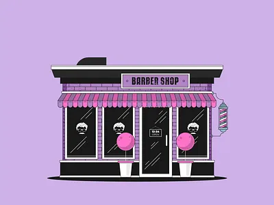 Barbershop barber barbershop flat illustration vector