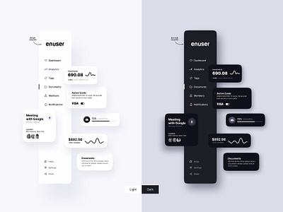 🌒 Dark v/s 🌕 Light animation clean clean ui dark dark app dark mode dark theme dark ui light lightmode menu design minimal minimalist motion navigation navigation menu simple web website