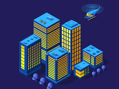 Smart city night neon ultraviolet set of buildings houses 3d architecture building city illustration isometric skyscrapers ultraviolet urban vector