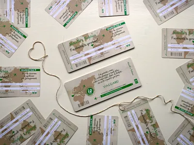 Wedding ticket invitation for Marcello & Federica wedding invitation wedding stationery