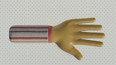 Hand blender3d hand lowpoly