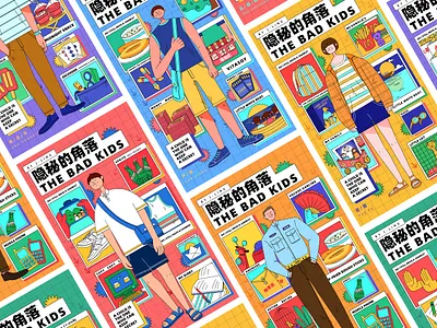 the bad kids 01 design flat illustration vector