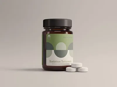 Sceletium Supplement Packaging branding contemporary green health herbal logo packaging pattern simple wellness