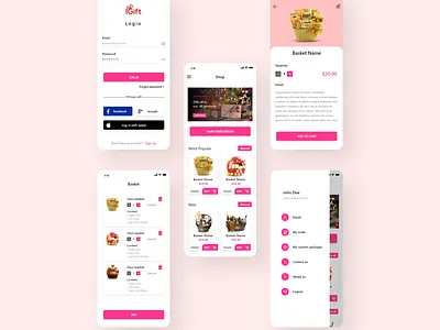 Gift sending App app app design clean design gift gift app mobile mockup ui ui design ux ux design vector