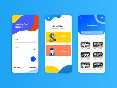 Rent a Car App car figma mobile app mobile ui rental simple clean interface ui ux