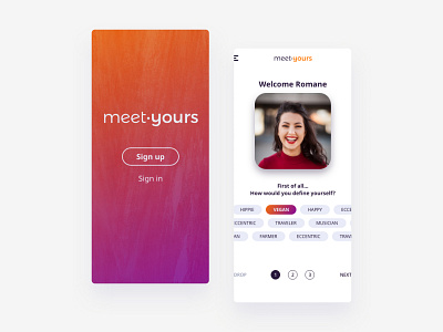 Meet yours app design app app concept app design appdesign appinterface design match meet socialnetwork tinder ui ux