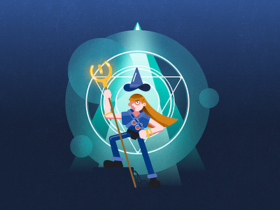 IT Wizard adobe illustrator adobe photoshop character figma illustraion wizard