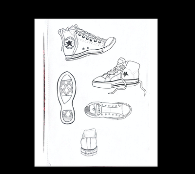 ALL STAR allstar black white blackandwhite design draw graphite drawing illustration ink shadows shoes sketch