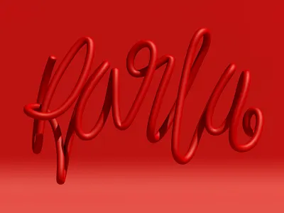 Karla 3d 3d art erikdgmx graphic design lettering letters red render style type