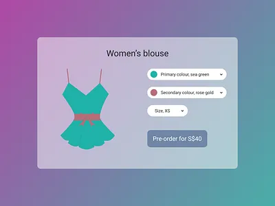 Pre-Order blouse dailyui dailyui 075 design figma pre order shopping ui ux web women